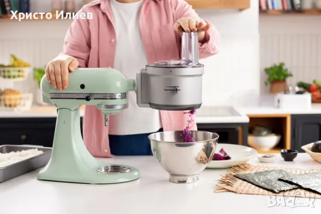 KitchenAid Аксесоар за раздробяване и нарязване Приставка за рязане Рендета 5KSM2FPA, снимка 8 - Кухненски роботи - 48246906