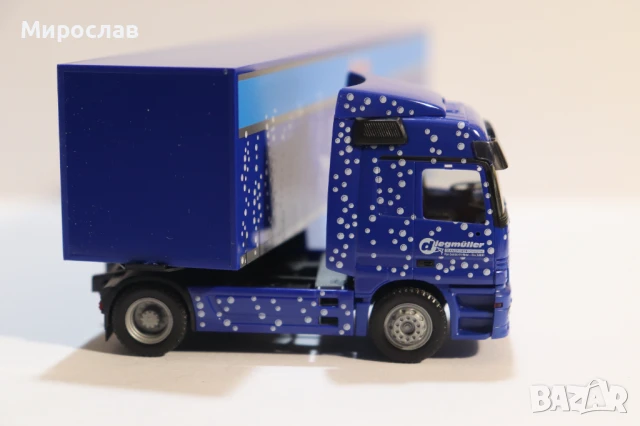 HERPA H0 1/87 MERCEDES ACTROS ВЛЕКАЧ КАМИОН МОДЕЛ ТИР, снимка 5 - Колекции - 50749885