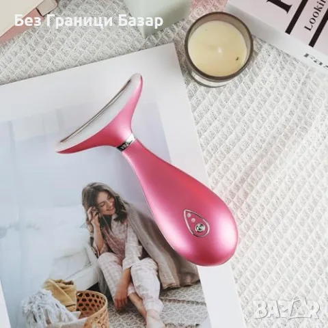 Нов Масажор с термо и вибро терапия – лице/шия, 3 режима, USB за жени, снимка 5 - Други - 49661610