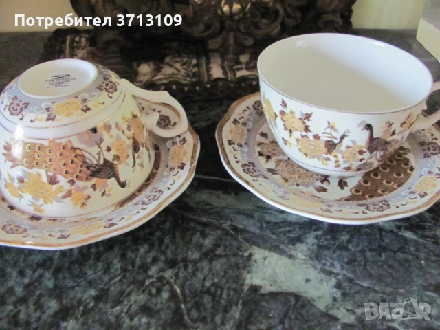 Колекционерски японски чашки чай ,маркирани костен порцелан, снимка 7 - Сервизи - 51127102