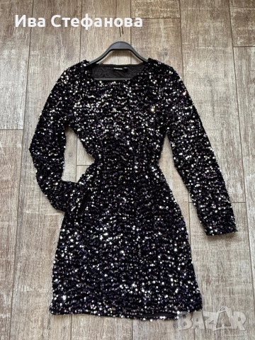 Нова парти официална блестяща празнична коктейлна рокля пайети с подплата, снимка 4 - Рокли - 52484166