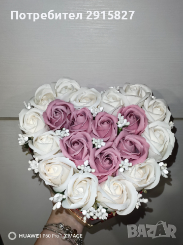 Ръчно изработена кутия с ароматни рози, снимка 3 - Романтични подаръци - 44974796