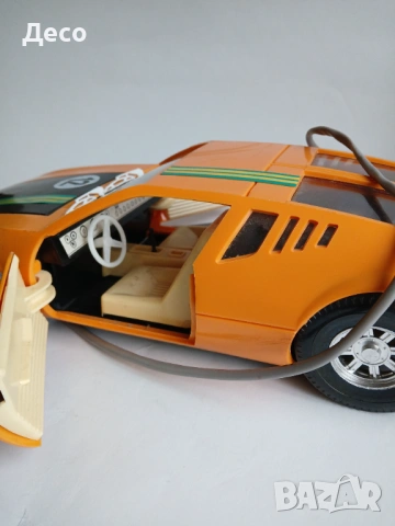 PIKO, стара пластмасова играчка кола De Tomaso Mangusta 1/12, снимка 5 - Колекции - 53354871