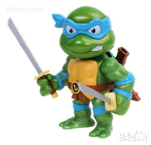 Метална фигурка Jada Toys Ninja Turtles 4 Leonardo, снимка 4 - Фигурки - 45604615