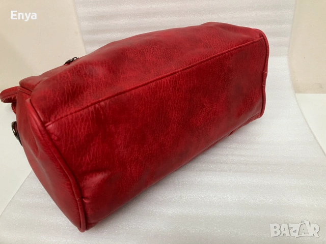 Дамска чанта от еко-кожа - червена, снимка 5 - Чанти - 53456512
