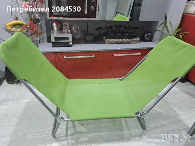 Шезлонг с двустранно регулиране 180/55см, снимка 5 - Градински мебели, декорация  - 49700978