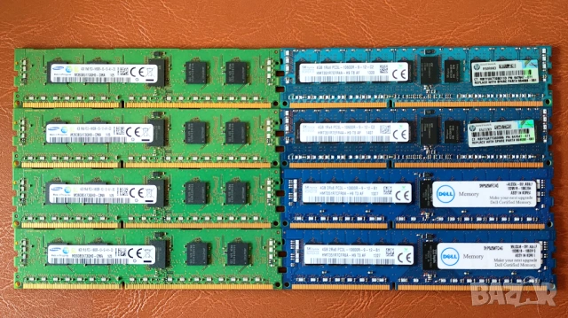 32GB (8 x 4GB) ECC RAM памет за сървър RDIMM DDR3 1333 / 1866 MHz