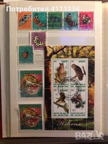 Класьор с марки предимно Фауна , снимка 5 - Филателия - 53513901