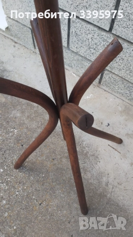 Винтидж закачалка за палта от огънато дърво (стил Тонет), 50-те г., снимка 4 - Други стоки за дома - 51712155