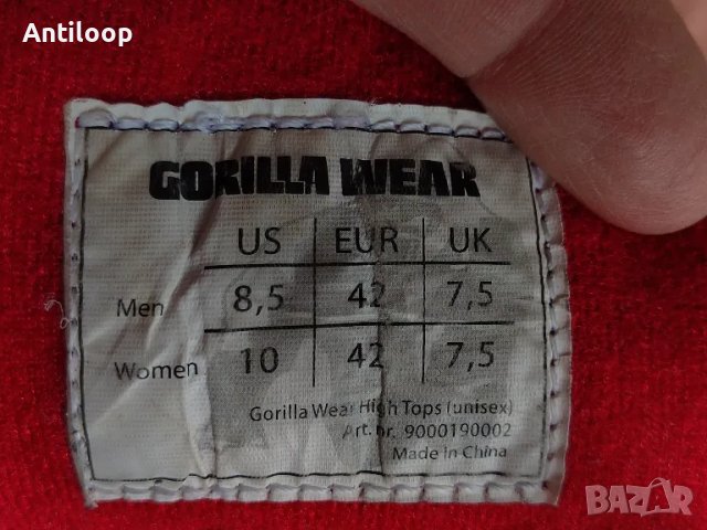 Gorilla wear high tops – black, фитнес обувки , снимка 9 - Маратонки - 48322915