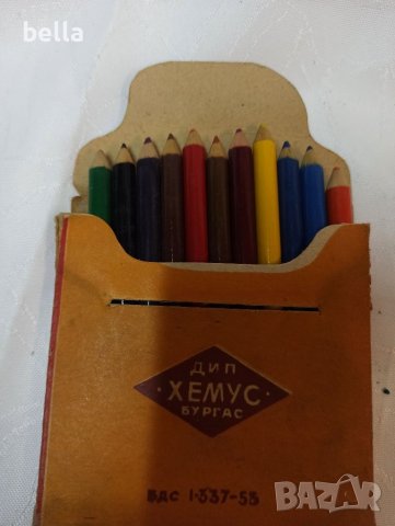 Стари цветни моливи Дип Хемус Бургас 1953 год, снимка 4 - Други ценни предмети - 45416393