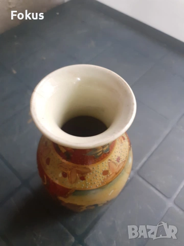 Красива ваза порцелан Сатцума Satsuma, снимка 4 - Антикварни и старинни предмети - 53313046