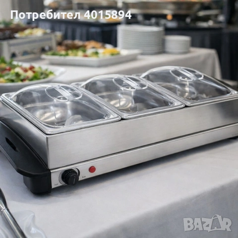 Електрически нагревател за бюфет 2 в 1 - винаги топла храна, снимка 4 - Друго търговско оборудване - 53830856