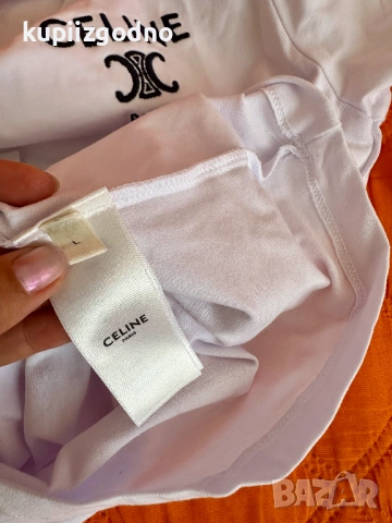 Дамска тениска Celine Paris бродирано лого Triomphe, снимка 2 - Тениски - 53754633