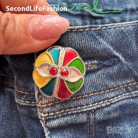 Desigual дамски слим тесни дънки размер 28, снимка 3 - Дънки - 53867999