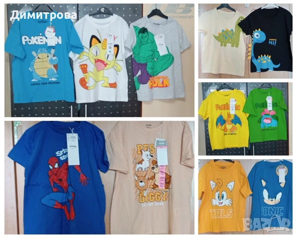 Голям лот чисто нови тениски 11бр размер 134