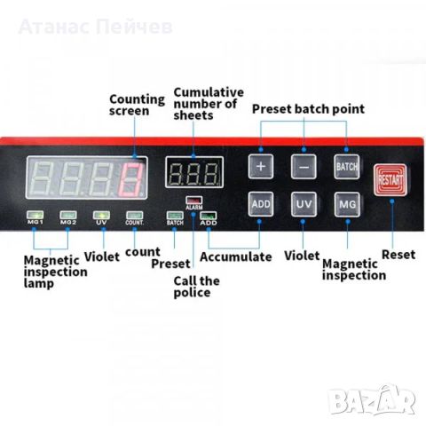 Машина за броене на банкноти - банкнотоброячна машина Bill Counter 2108, снимка 3 - Друго търговско оборудване - 45947998