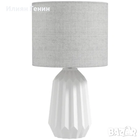 Настолна лампа HOMCOM, нощна лампа с ленен абажур