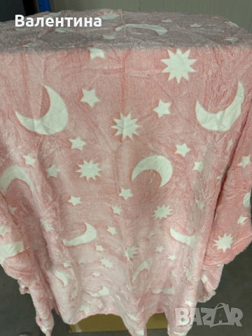 Светещо в тъмното одеяло Magic Blanket + Подарък Голям комплект конструктор с 165 части Плъзгащ блок, снимка 2 - Олекотени завивки и одеяла - 54268174