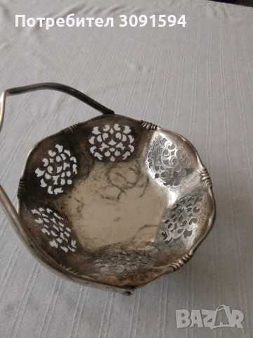 Винтидж арт деко 1930 кошничка за ядки , снимка 5 - Други ценни предмети - 41709750