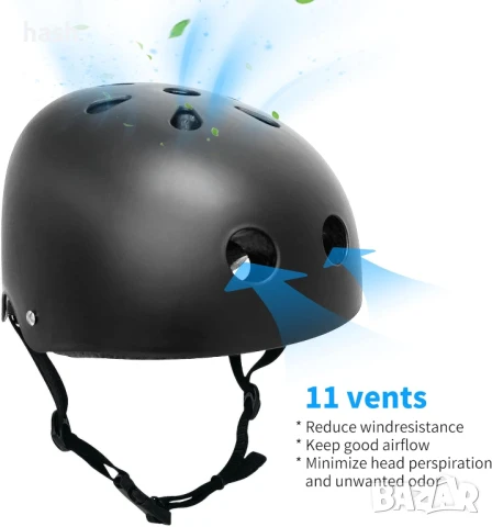 Каска Zamelux без светлина за скутер, черна, р-р Л, снимка 7 - Аксесоари за велосипеди - 50885670