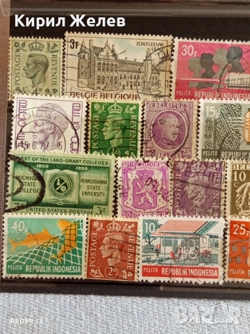 Стари пощенски марки от цял свят смесени БЕЛГИЯ, АМЕРИКА, ИНДОНЕЗИЯ за КОЛЕКЦИЯ ДЕКОРАЦИЯ 51566, снимка 2 - Филателия - 53218754