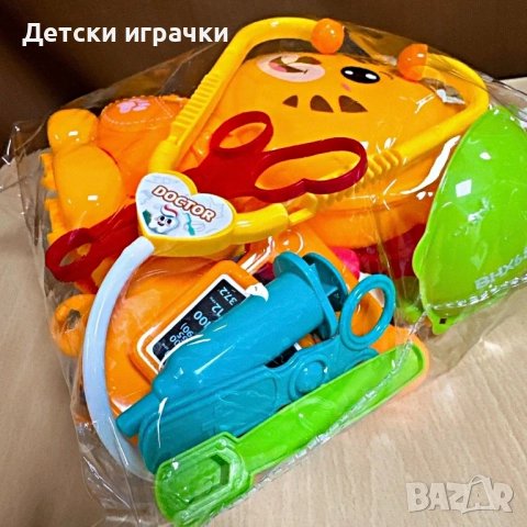 Куфар Жаба/Мече с плодове и зеленчуци за рязане / лекарски комплект , снимка 8 - Образователни игри - 52716328