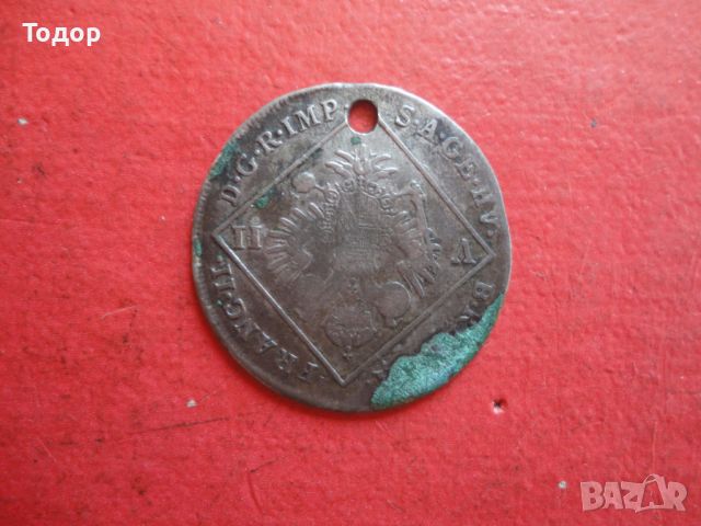 7 Kreuzer 1802 сребърна монета , снимка 2 - Нумизматика и бонистика - 45818701