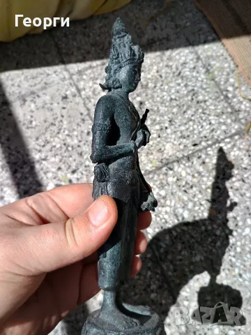 Стара бронзова статуетка-12, снимка 9 - Антикварни и старинни предмети - 50127107