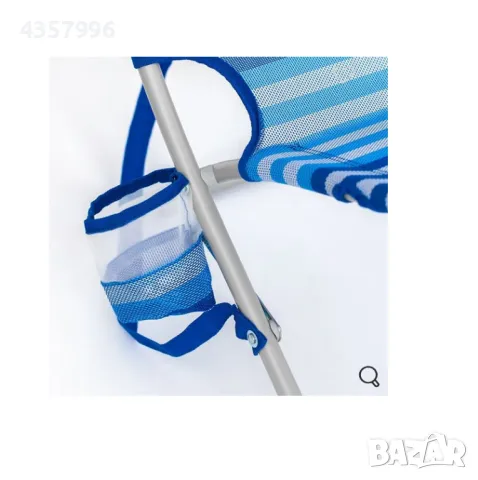 Сгъваем стол за къмпинг, плаж, Син райе , снимка 3 - Столове - 50085123