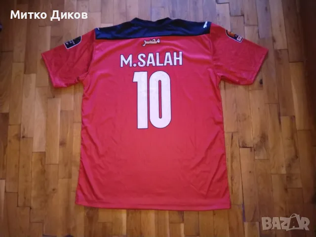 Мохамед Салах Египет фенска футболна тениска от Купата на Африка 2020г Камерун размер Л, снимка 7 - Футбол - 49963632