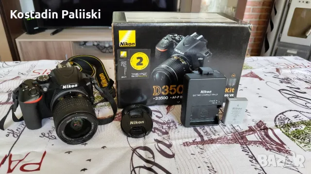 Nikon D3500 + обектив AF-P DX NIKKOR 18-55 f/3.5-5.6G VR, снимка 2 - Фотоапарати - 47169181