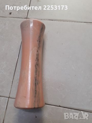 Розова мраморна ваза 25см, снимка 1 - Декорация за дома - 45505466