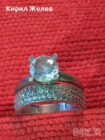 ПРЕКРАСЕН СКЪПОЦЕНЕН СРЕБЪРЕН ПРЪСТЕН СРЕБРО 925 с ГОЛЯМ БЛЕСТЯЩ ЦИРКОН и МНОГО МАЛКИ ЦИРКОНИ 305665, снимка 14 - Пръстени - 49981849