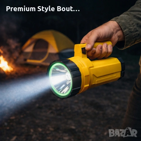 Акумулаторен водоустойчив фенер - прожектор GF-599, снимка 6 - Други стоки за дома - 53922759