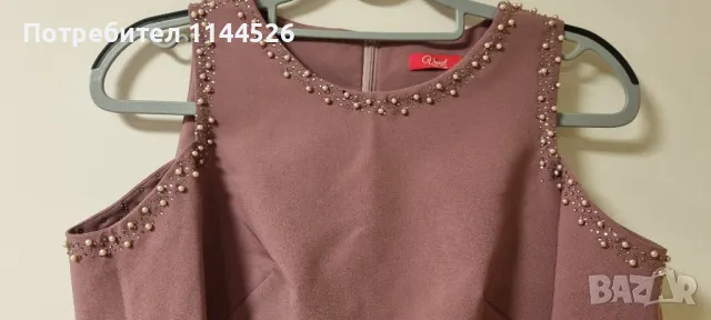 Елегантна рокля за повод, S ( лилаво, пепел от рози) , снимка 2 - Рокли - 50059763