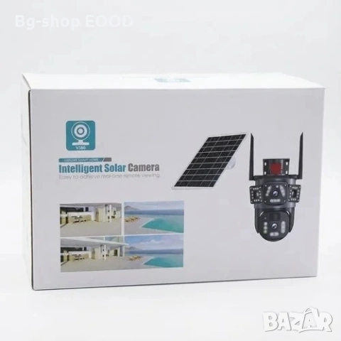 Тройна 4G Соларна Камера, 12 MP, Детекция и Проследяване на Движение, IP65, 10W Соларен Панел, снимка 3 - Комплекти за видеонаблюдение - 53791939