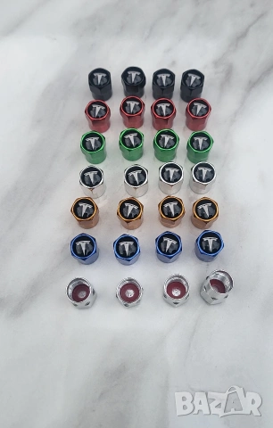 Капачки за вентили за Тесла / Тесла капачки за вентили / Tesla капачки