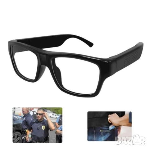 Скрита камера в очила , WIFI видеонаблюдение, гледане на живо, шпионска камера, снимка 4 - HD камери - 53745669