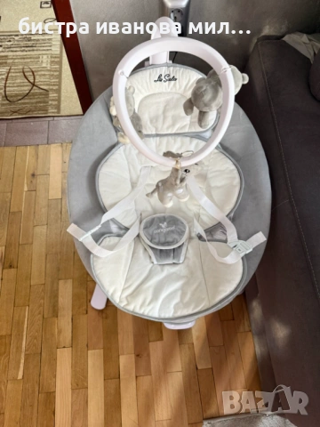 Продавам бебешка електрическа люлка- 50 евро пуфче и активна гимнастика по 15 евро , снимка 4 - Детски люлки - 53375622