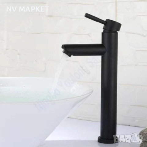 Смесител античен за топла и студина вода,черен мат