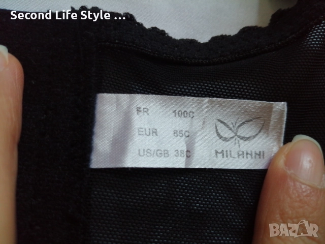 85C блестящ прозрачен корсет бюстие с бродерия цветя Milanni, снимка 11 - Корсети, бюстиета, топове - 52954415