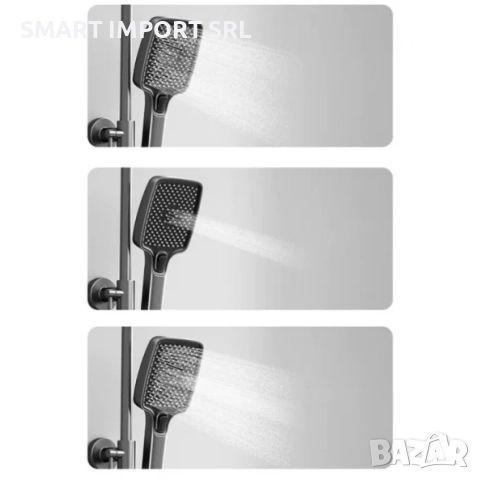 Многофункционален душ комплект SmartHeater, термостат, Led дисплей, сив, снимка 5 - Душове - 51995728