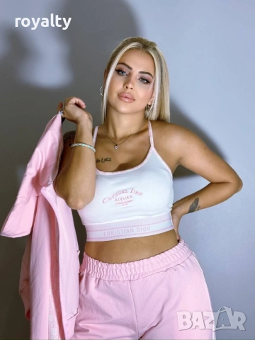 Christian Dior розов дамски комплект три части , снимка 2 - Спортни екипи - 51997509