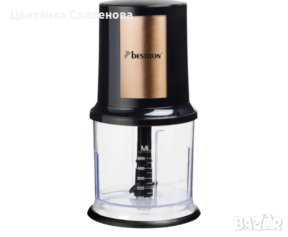 Чопър Bestron AKC200, 400W, купа 0.5 литра, остриета от неръждаема стомана, снимка 2 - Чопъри и пасатори - 52220866