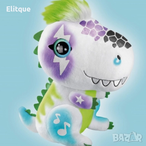 Плюшен динозавър за оцветяване с аерограф – креативен коледен подарък за деца, снимка 3 - Плюшени играчки - 52820271