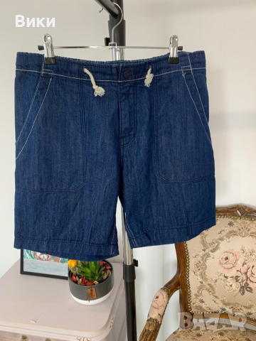 Мъжки къси дънкови панталони размер 32, отговарят на S-XS, снимка 2 - Къси панталони - 44992125