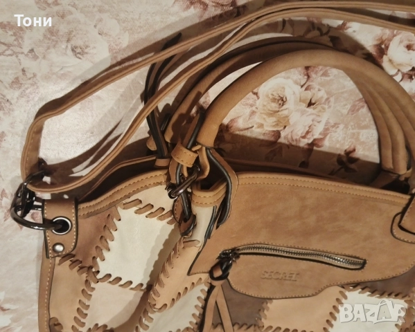 SECRET Оригинал Нова Кожена Дамска Чанта , снимка 8 - Чанти - 51773537