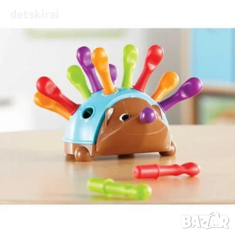 Монтесор таралеж с бодлички за нанизване, снимка 8 - Образователни игри - 51269442