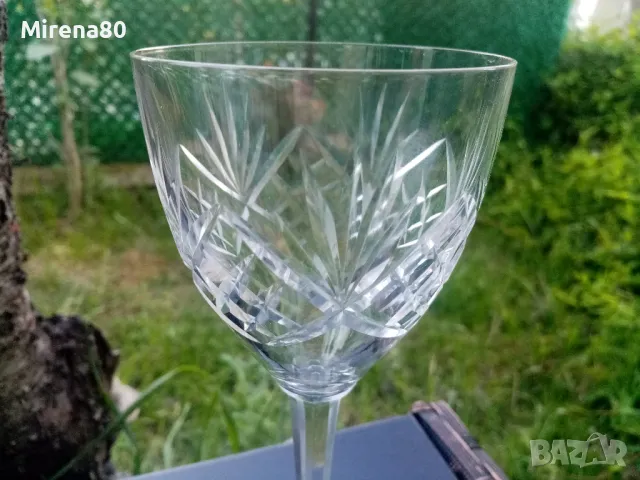 Кристални чаши за вино - 2 бр., снимка 3 - Чаши - 50145294